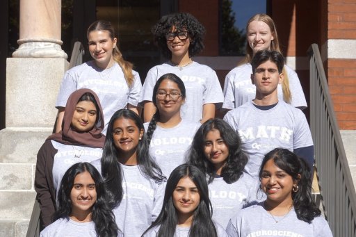 1st row, from L to R: Nidhi Shenoy, Inara Sheeraz, Pallavi Dokka; 2nd row: Meghana Kesari, Ishita Sukul; 3rd row: Ameera Alam, Anjali Ganapathiraju, Agastya Arora; 4th row: Lea Setton, Jayanna Baptiste, Ava-Elizabeth Jacoby.